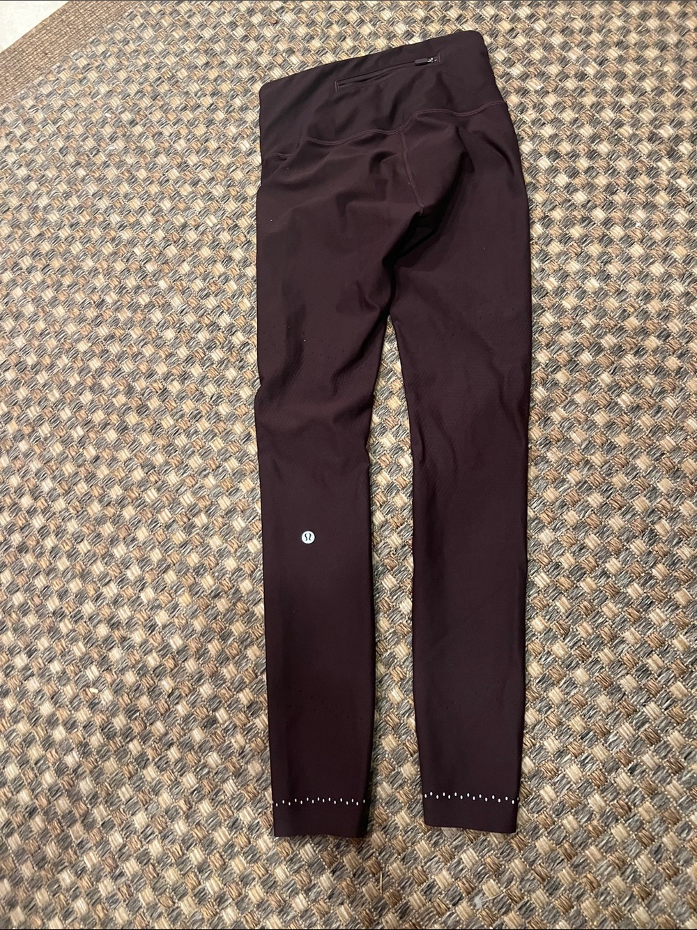 lululemon athletica  Brown Reflective Hem Leggings